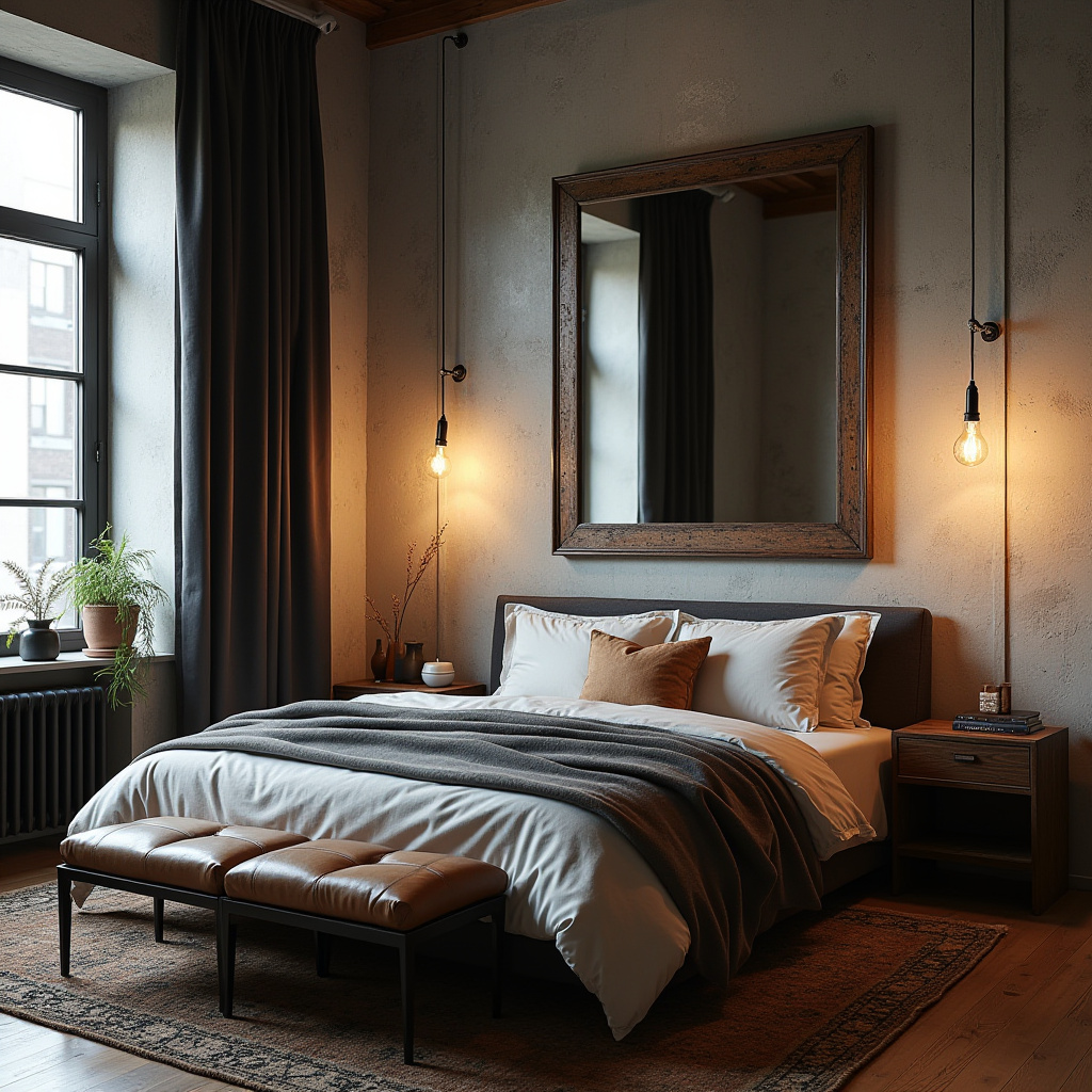 bedroom mirror accent wall 29