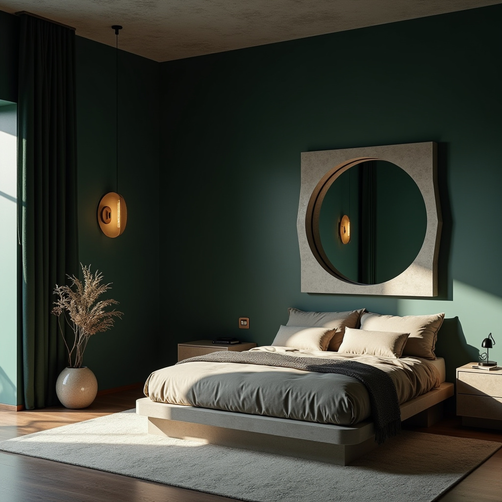 bedroom mirror accent wall 33