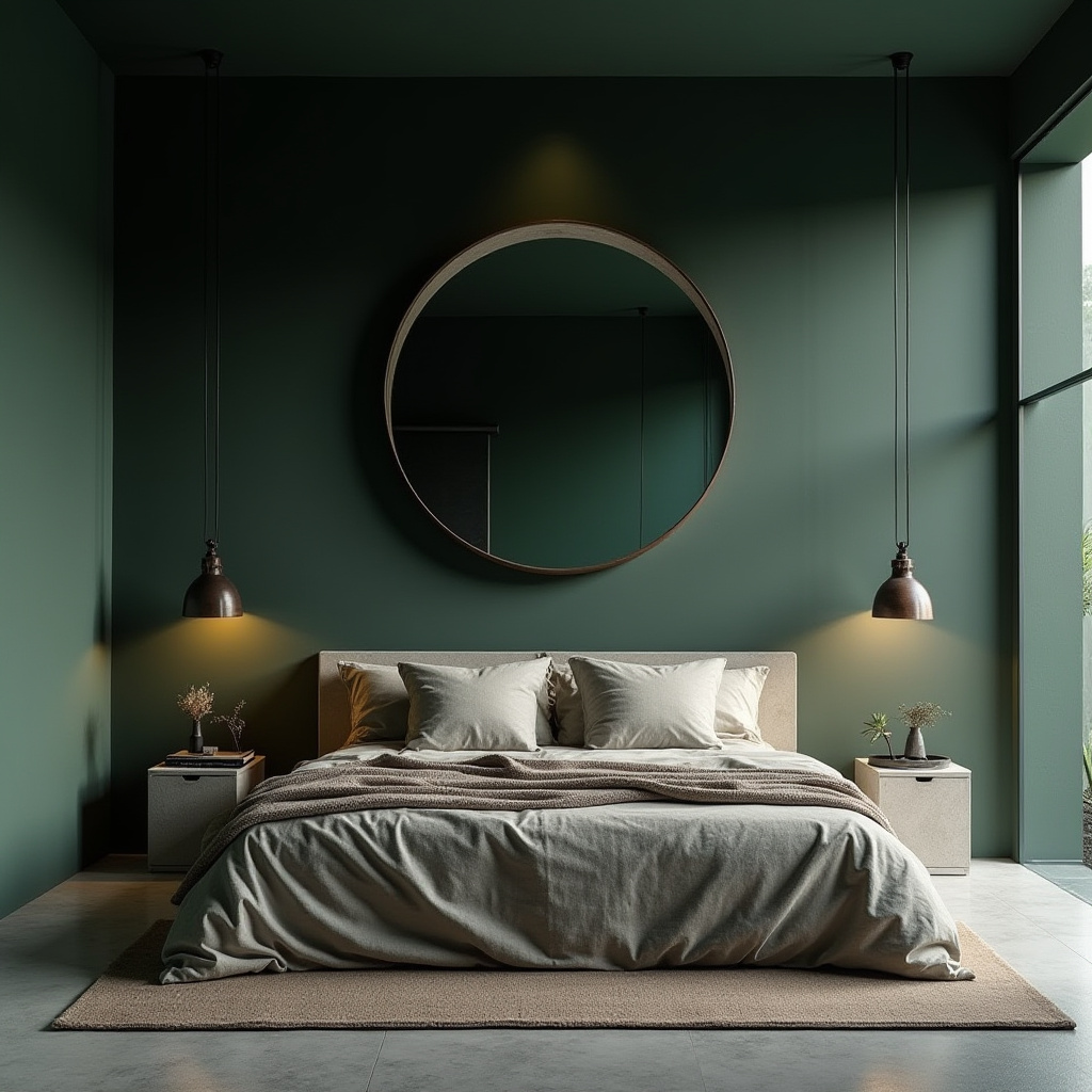 bedroom mirror accent wall 34