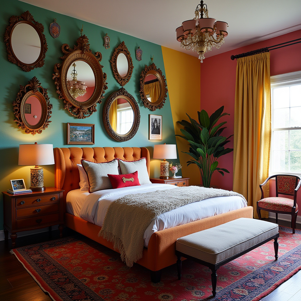bedroom mirror accent wall 37