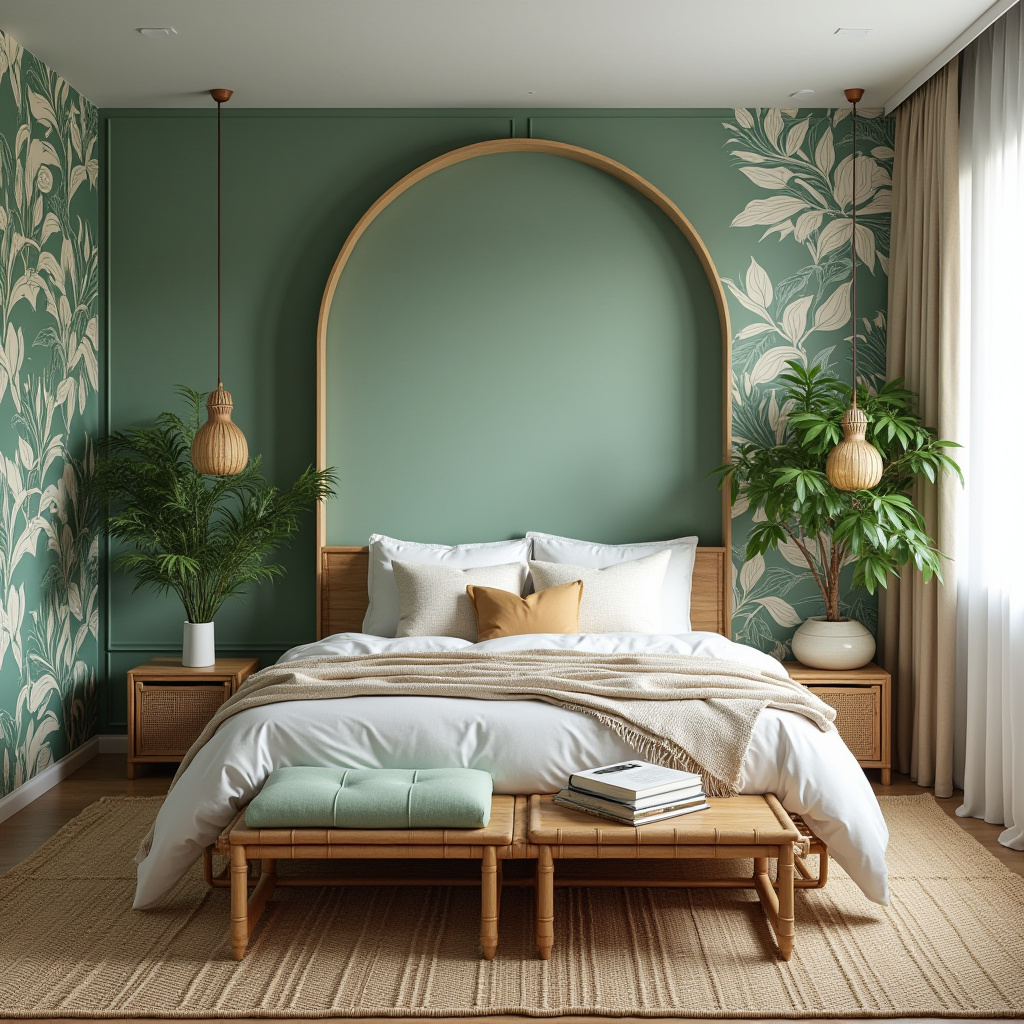 bedroom sage green accent wall 22