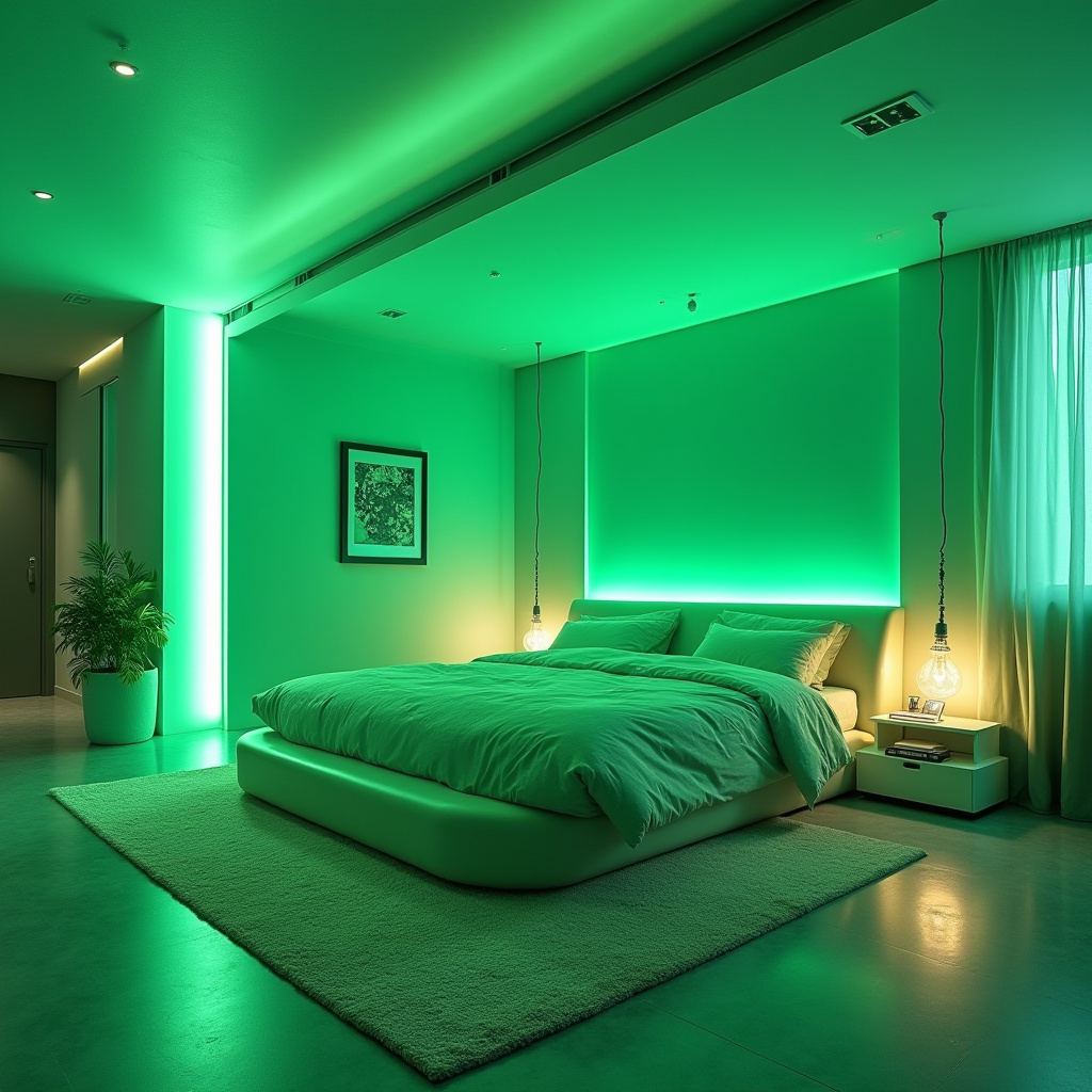 bedroom sage green accent wall 37