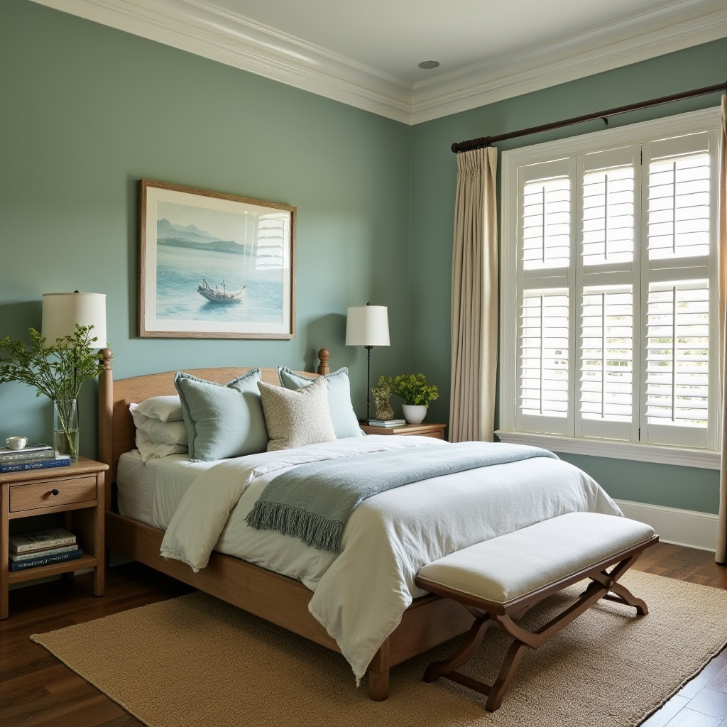 bedroom sage green accent wall 7