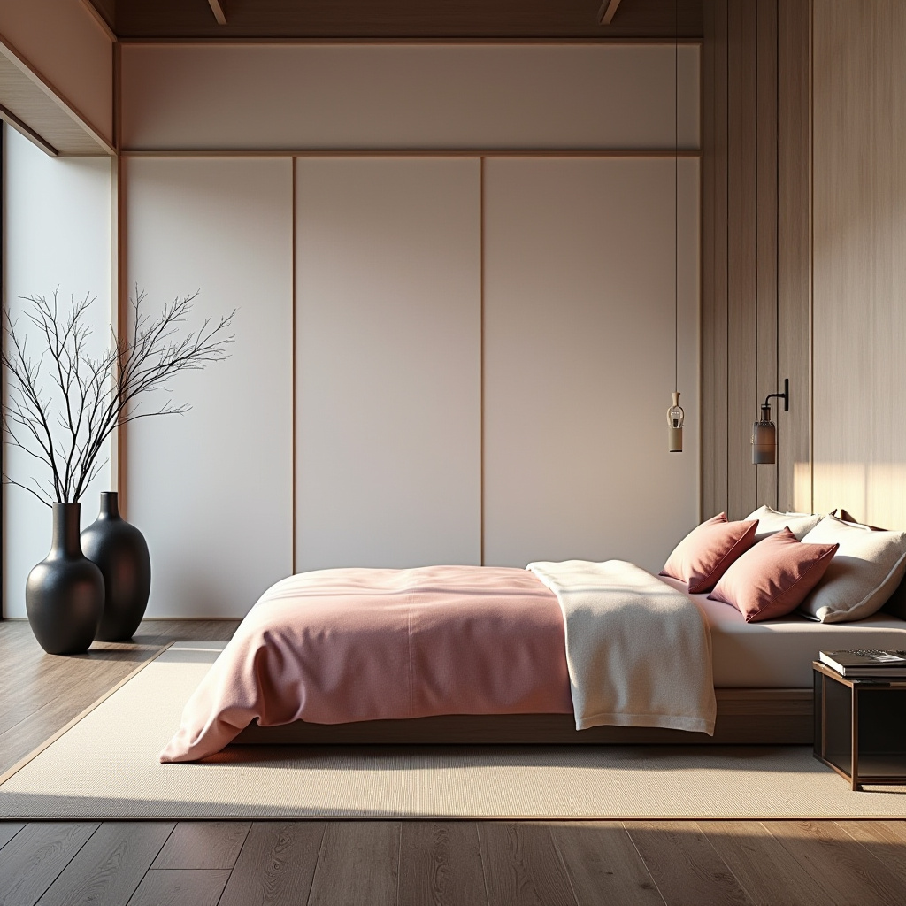 black and pink bedroom accent wall 30
