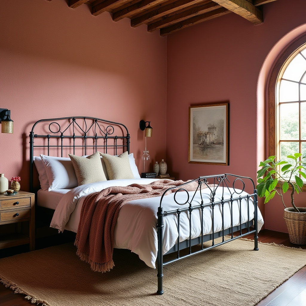 black and pink bedroom accent wall 40