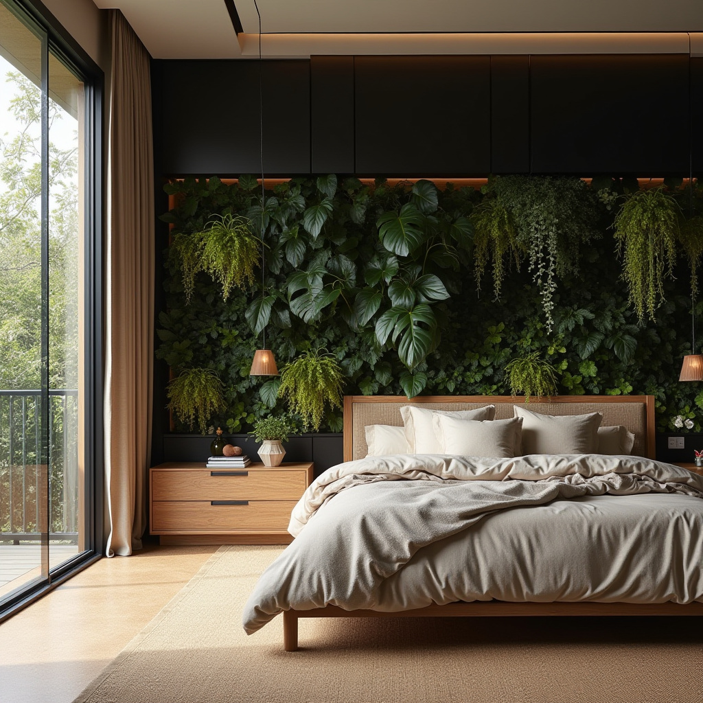 black panel bedroom accent wall 12