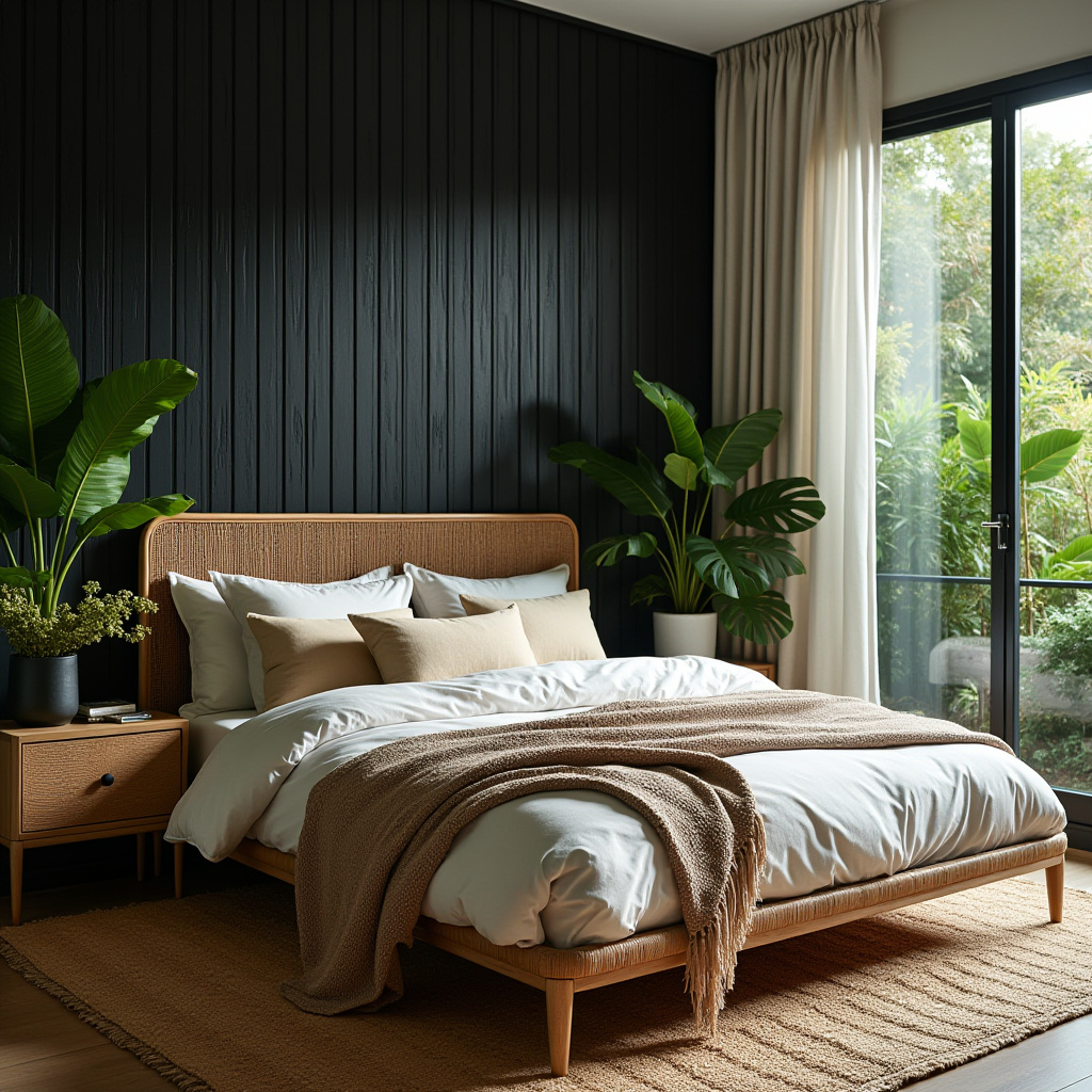 black wood bedroom accent wall 21