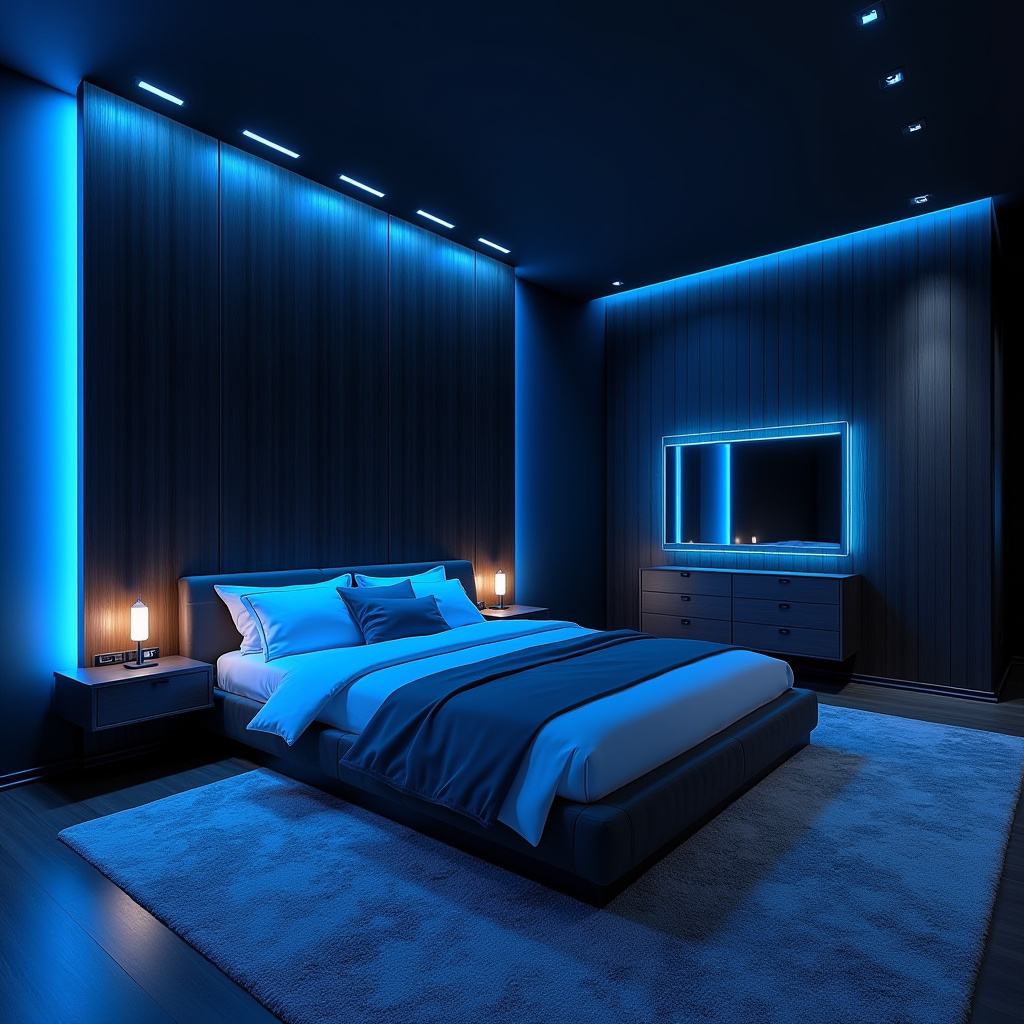 black wood bedroom accent wall 26