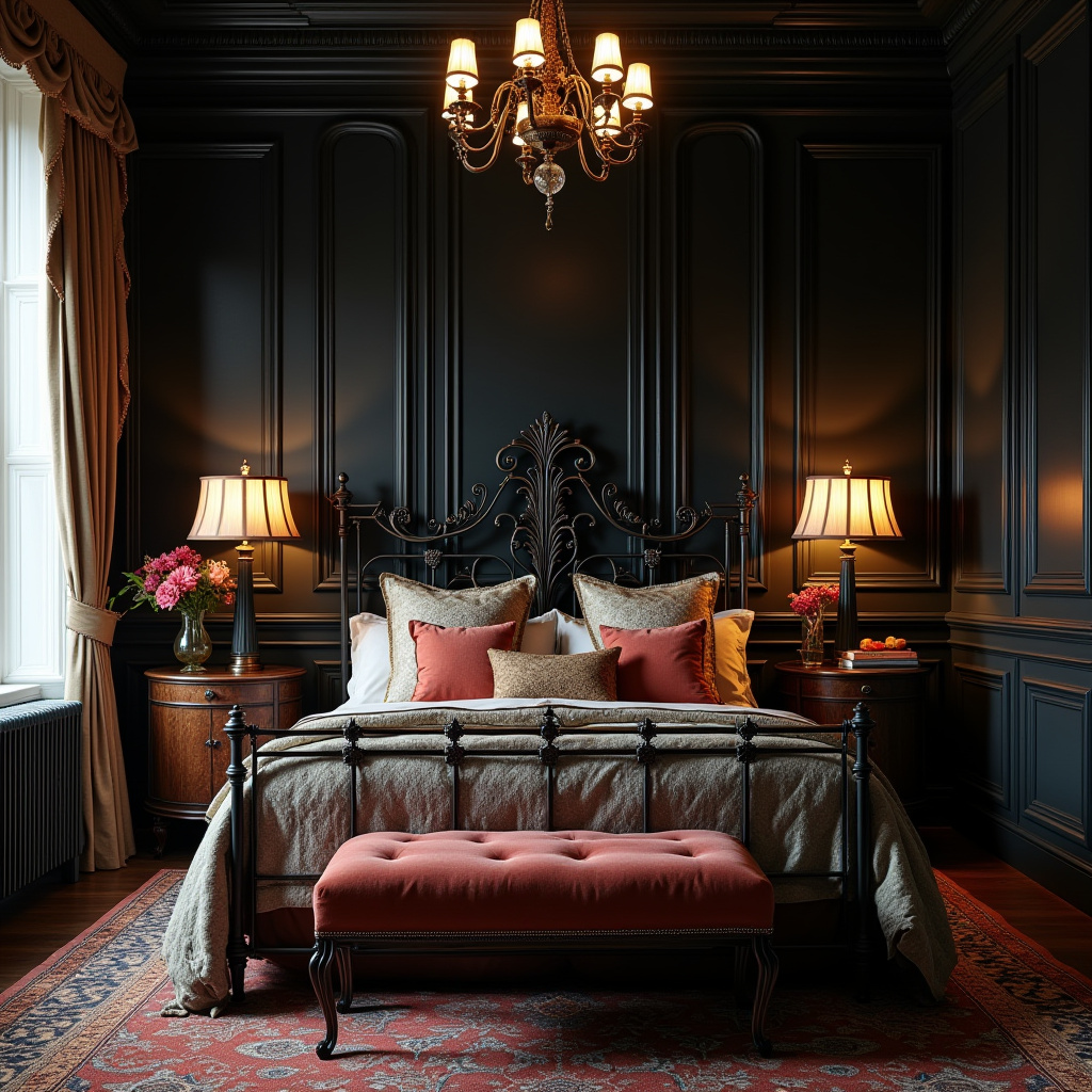 black wood bedroom accent wall 30