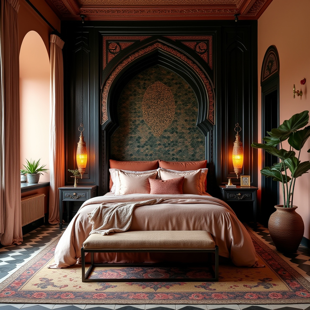 black wood bedroom accent wall 31