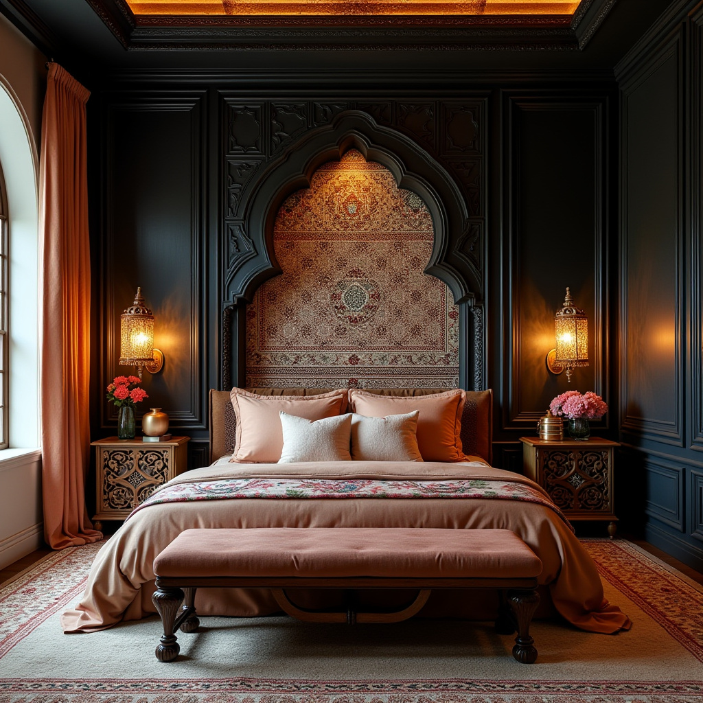 black wood bedroom accent wall 32