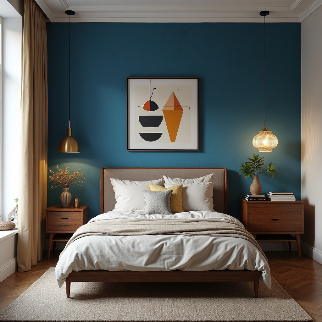 blue bedroom accent wall 10