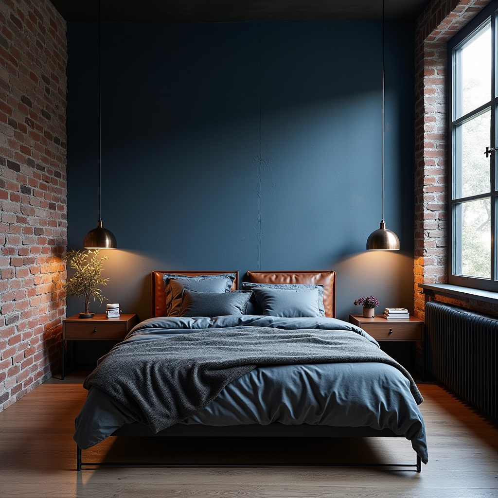 blue bedroom accent wall 11