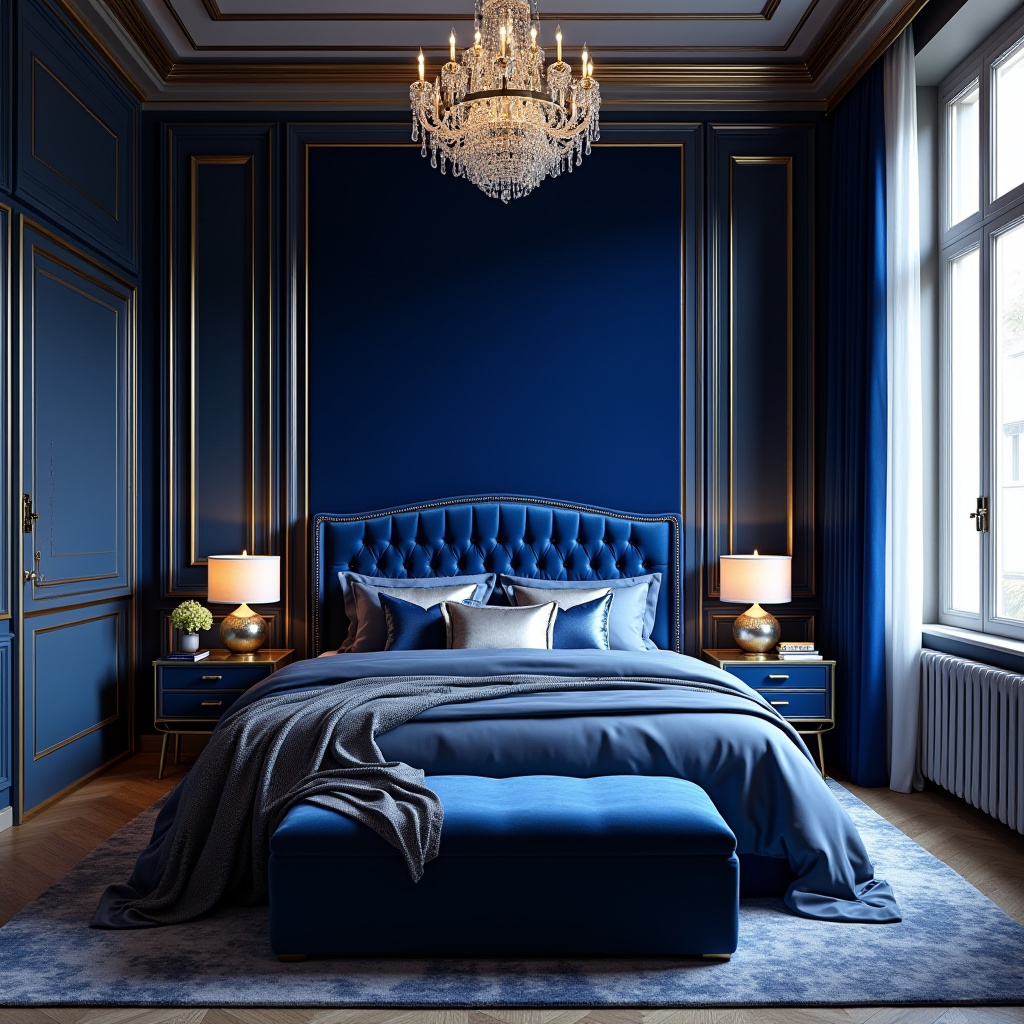 blue bedroom accent wall 13