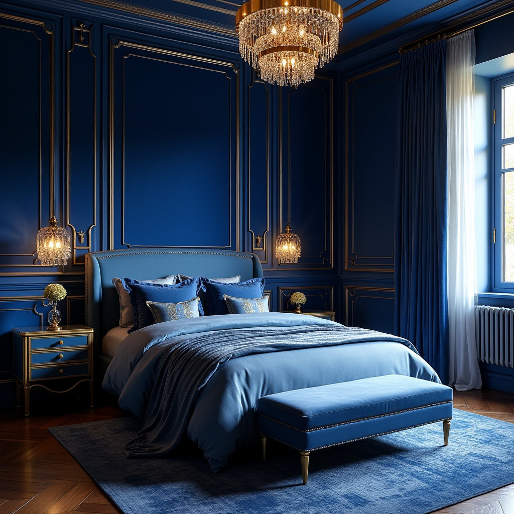 blue bedroom accent wall 14
