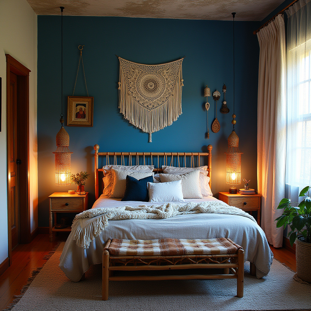 blue bedroom accent wall 15