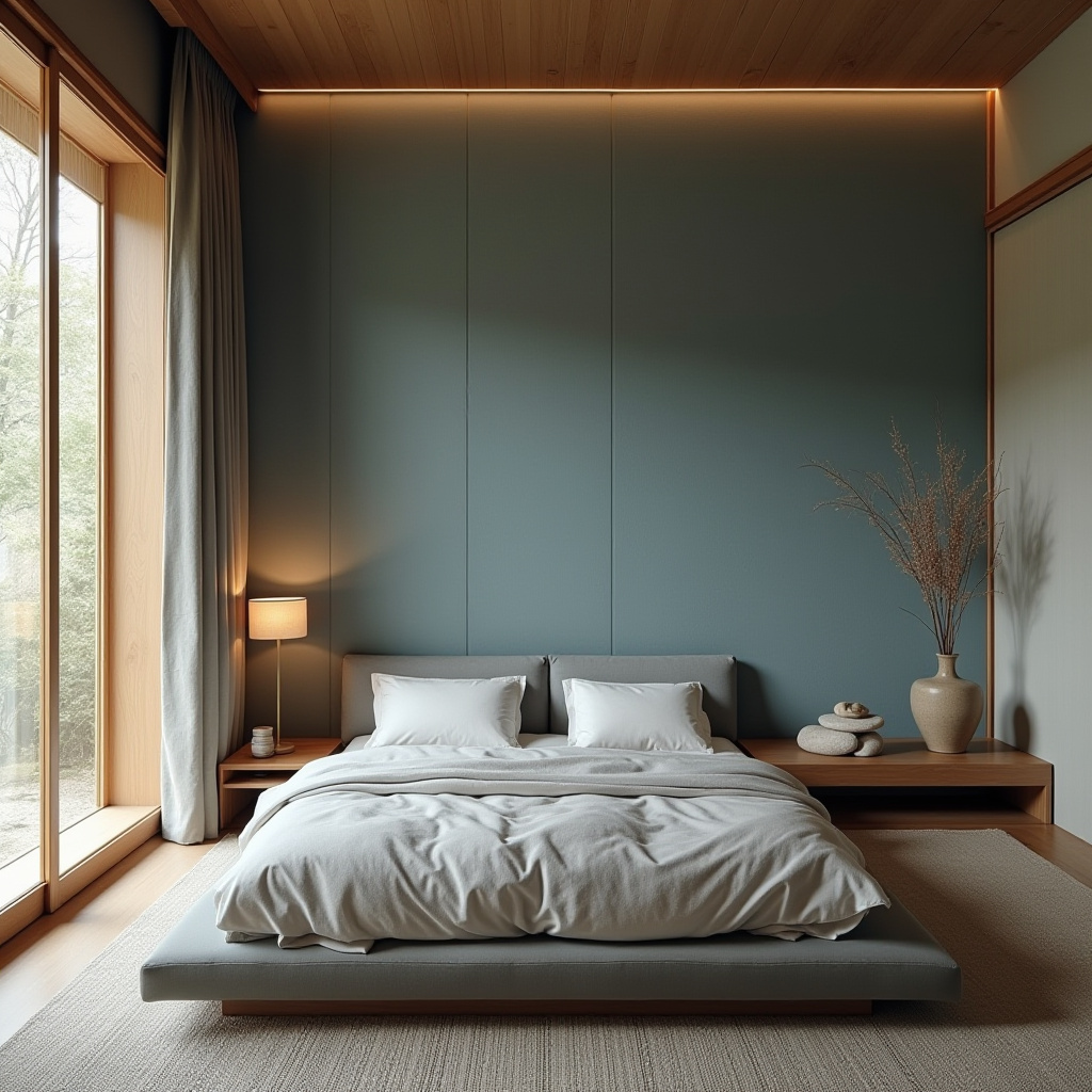 blue bedroom accent wall 17