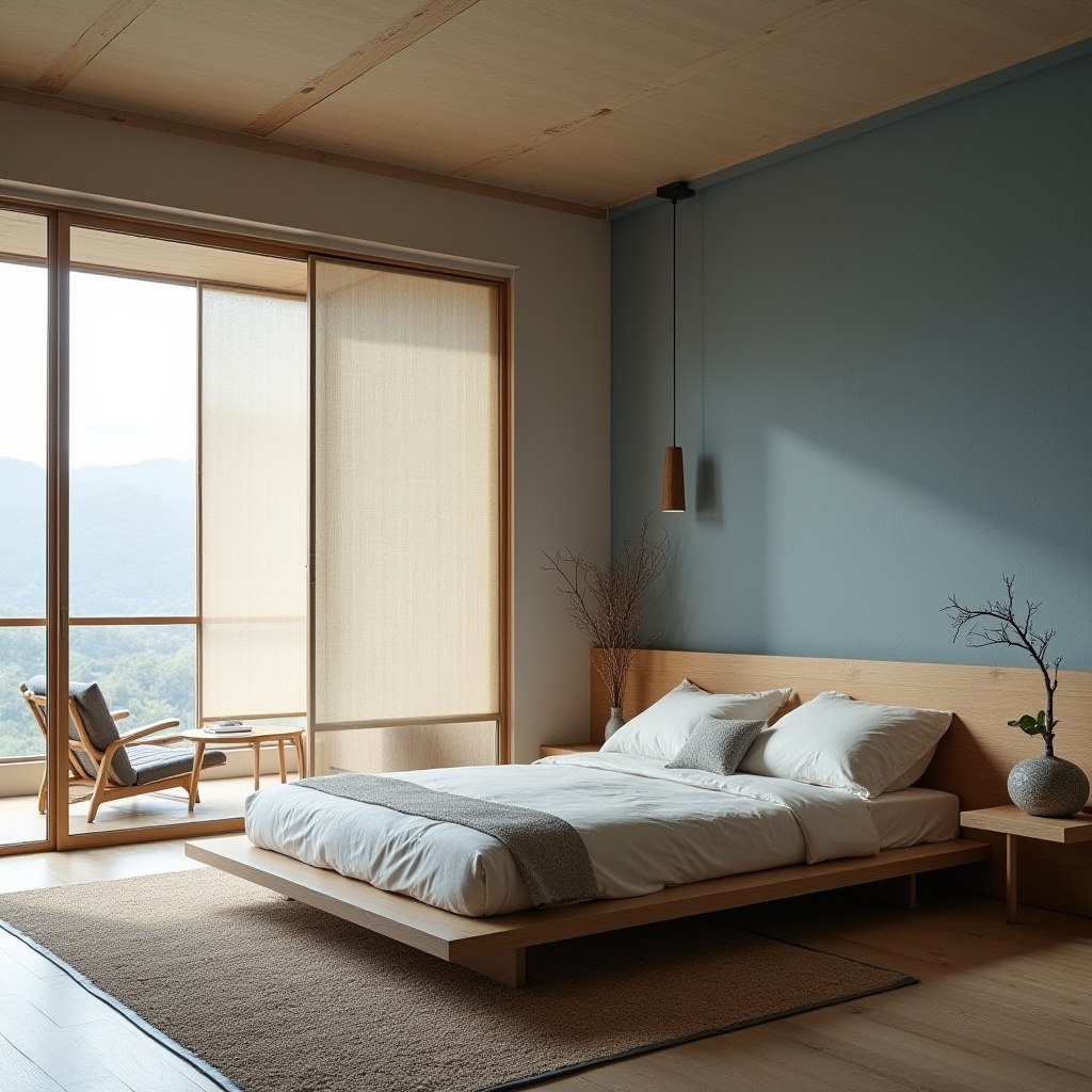 blue bedroom accent wall 18