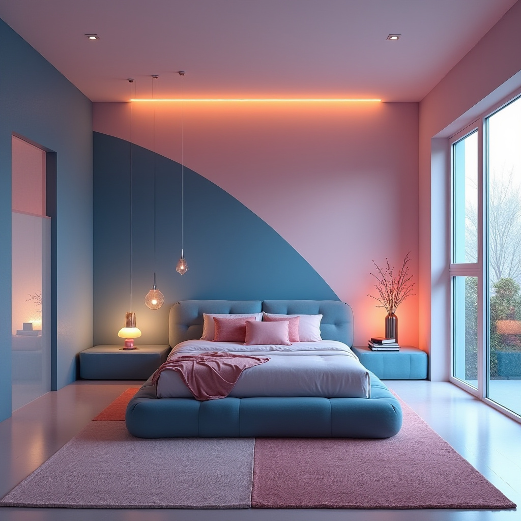 blue bedroom accent wall 22