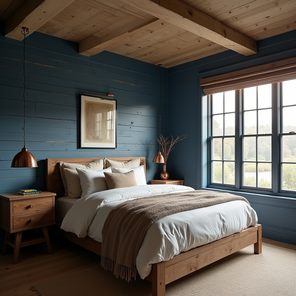 blue bedroom accent wall 24