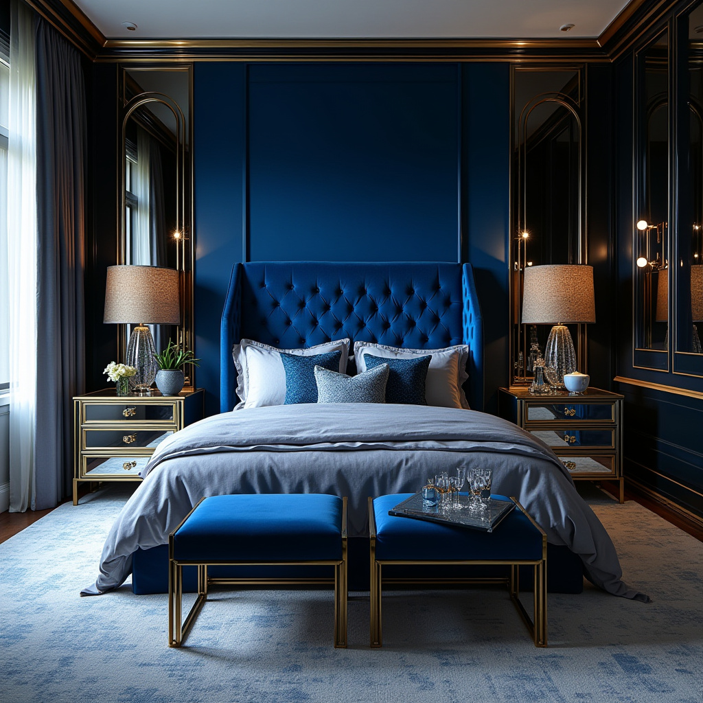 blue bedroom accent wall 25