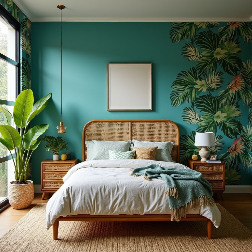 blue bedroom accent wall 27