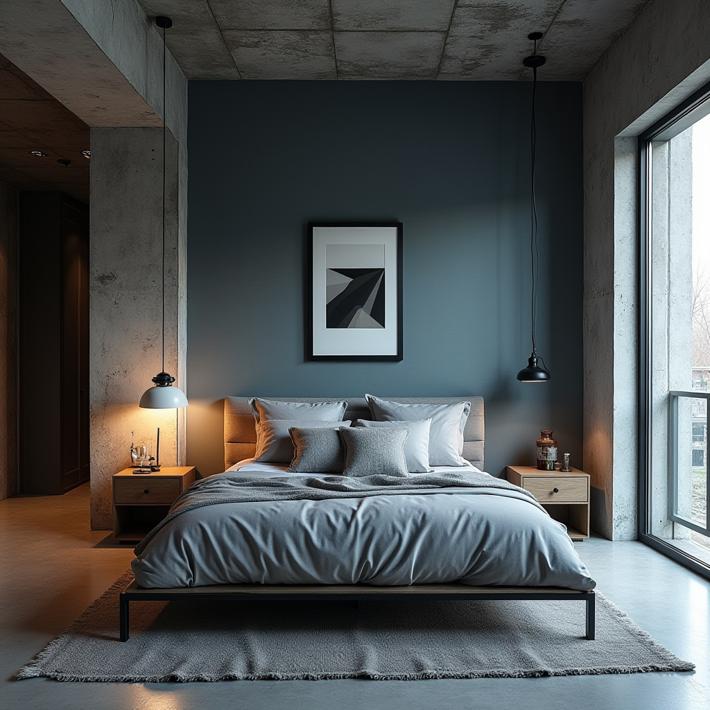 blue bedroom accent wall 31