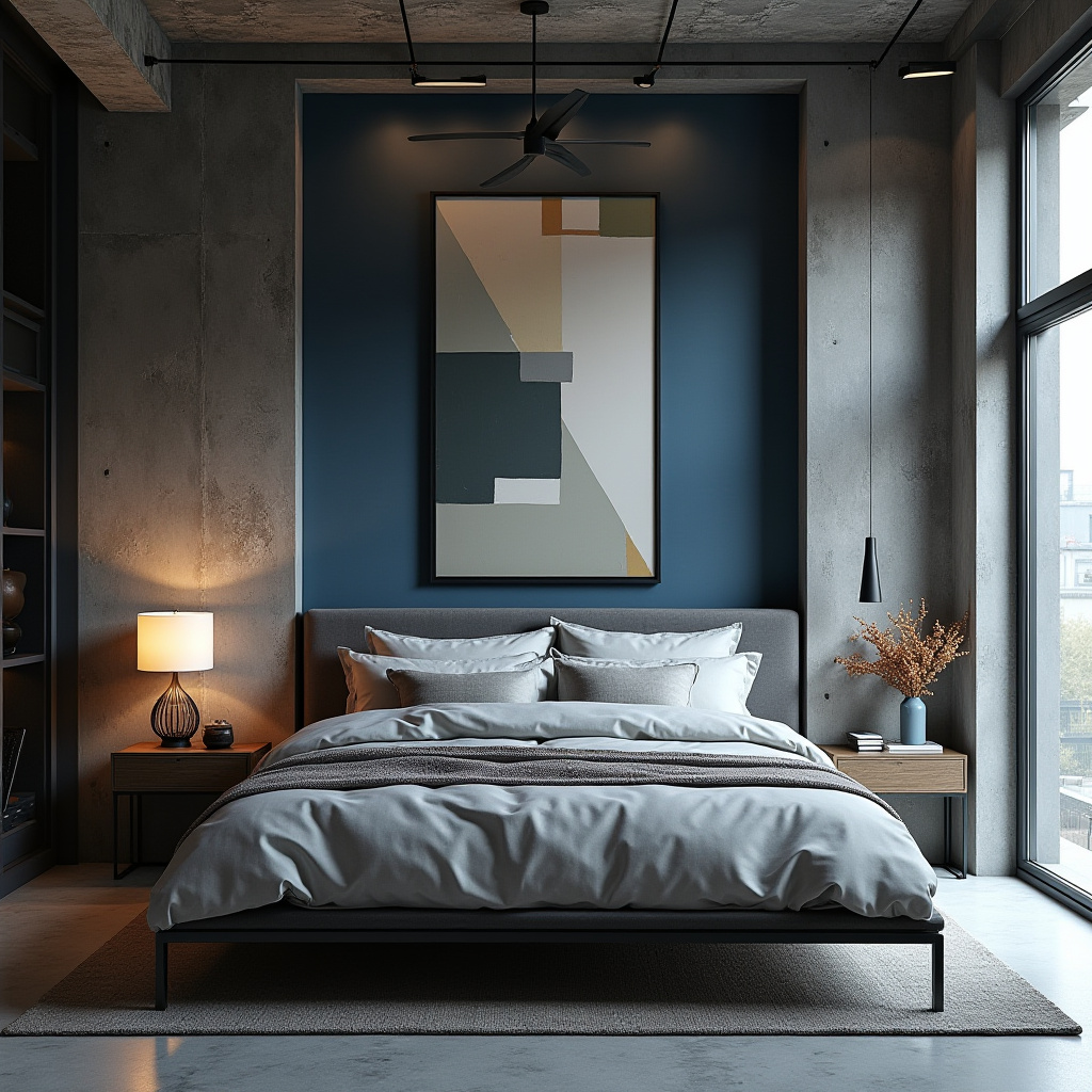 blue bedroom accent wall 32