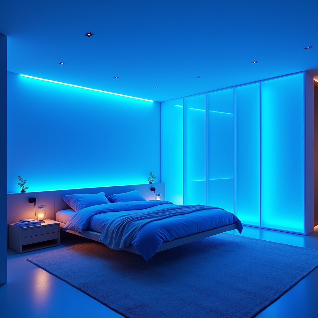 blue bedroom accent wall 36