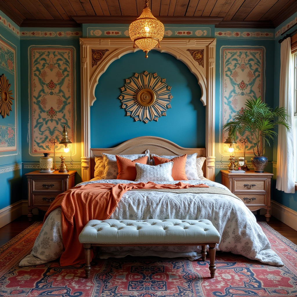 blue bedroom accent wall 39