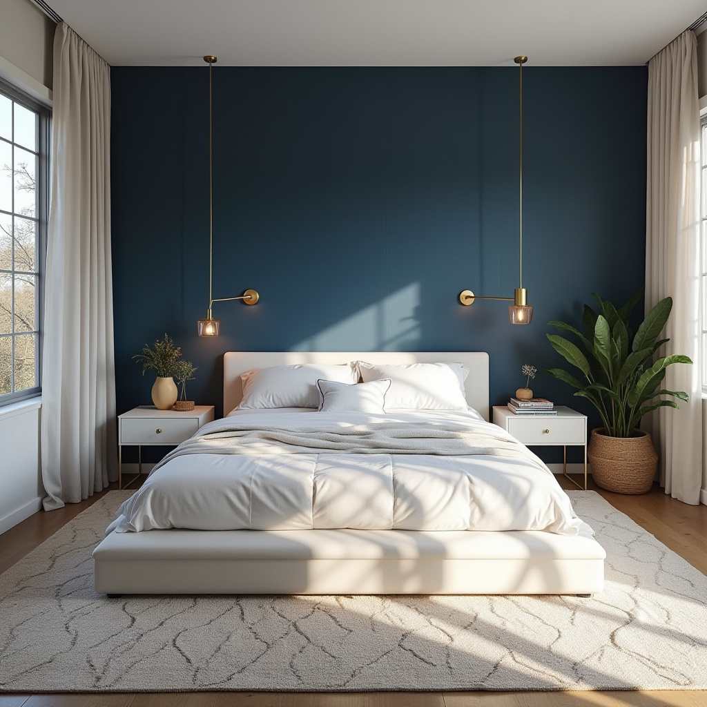 blue bedroom accent wall 4