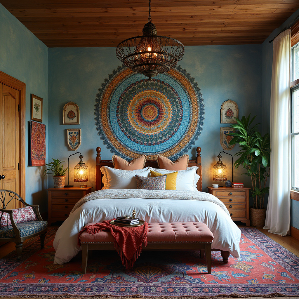 blue bedroom accent wall 40