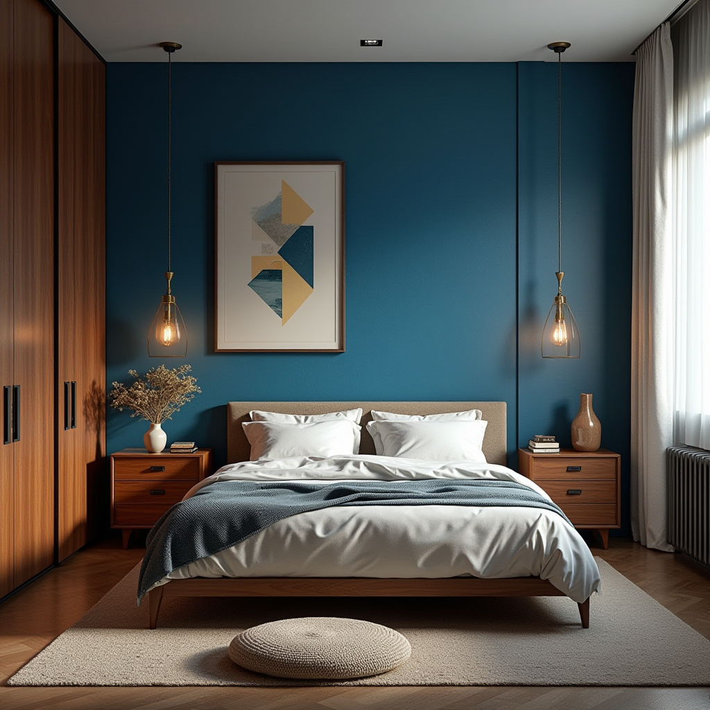 blue bedroom accent wall 9