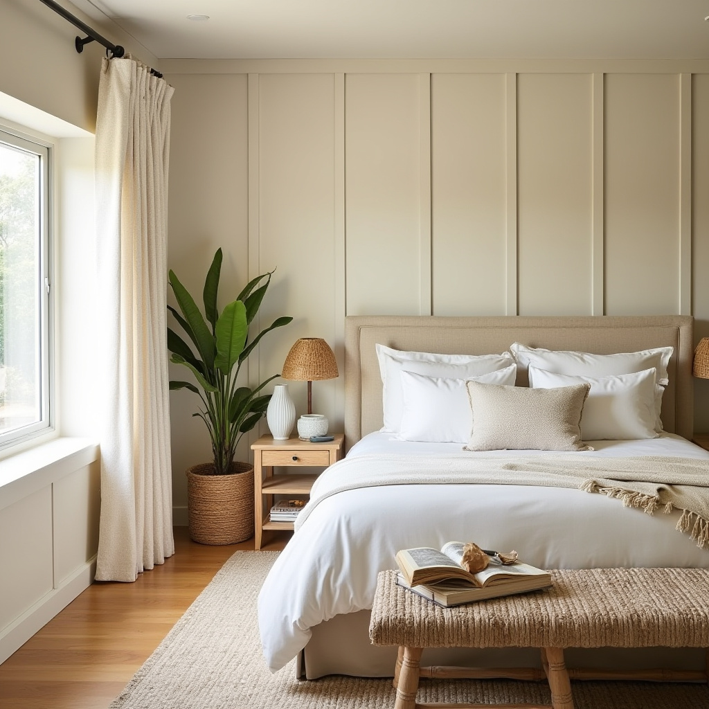 board and batten bedroom accent wall 4