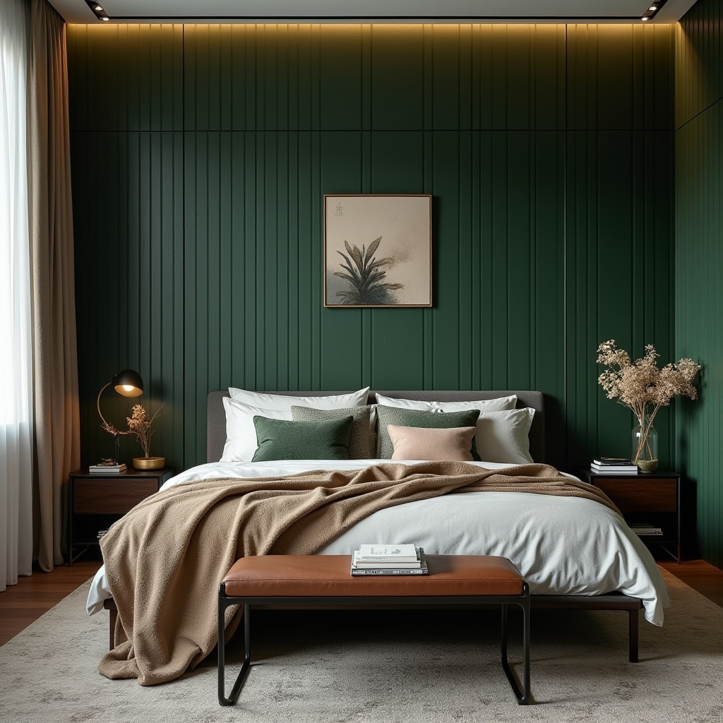 board and batten bedroom accent wall 5