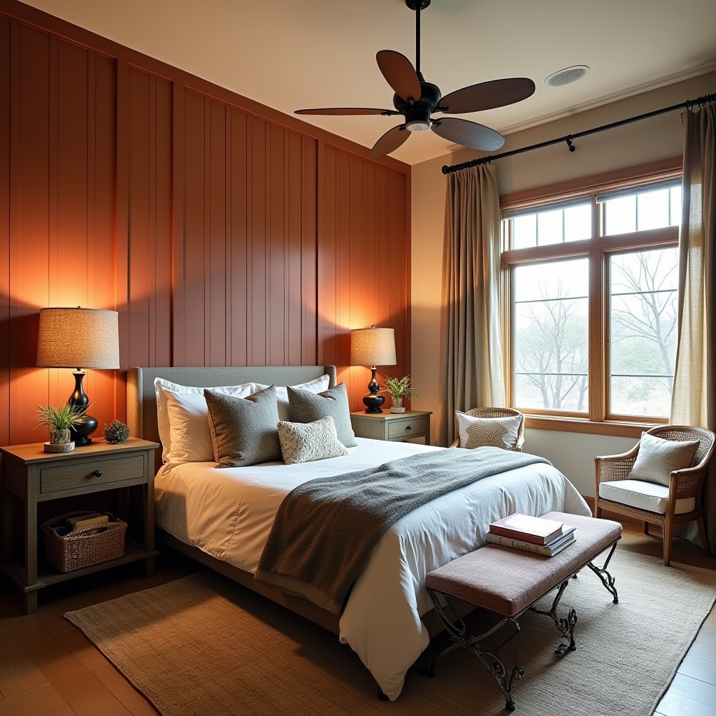 board and batten bedroom accent wall 7