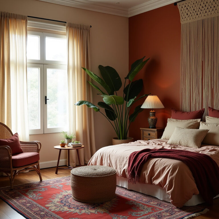 boho bedroom accent wall 1