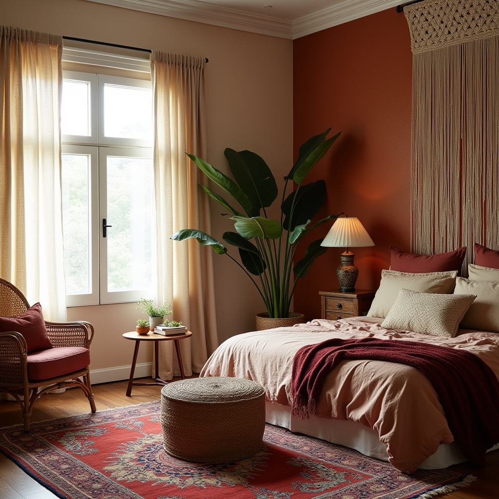boho bedroom accent wall 1