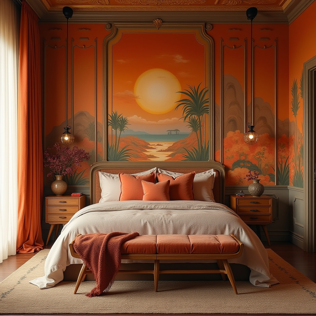 boho bedroom accent wall 11
