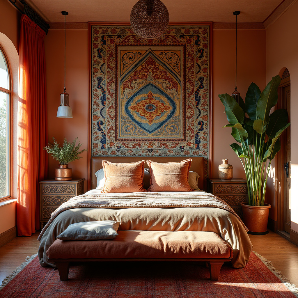 boho bedroom accent wall 16