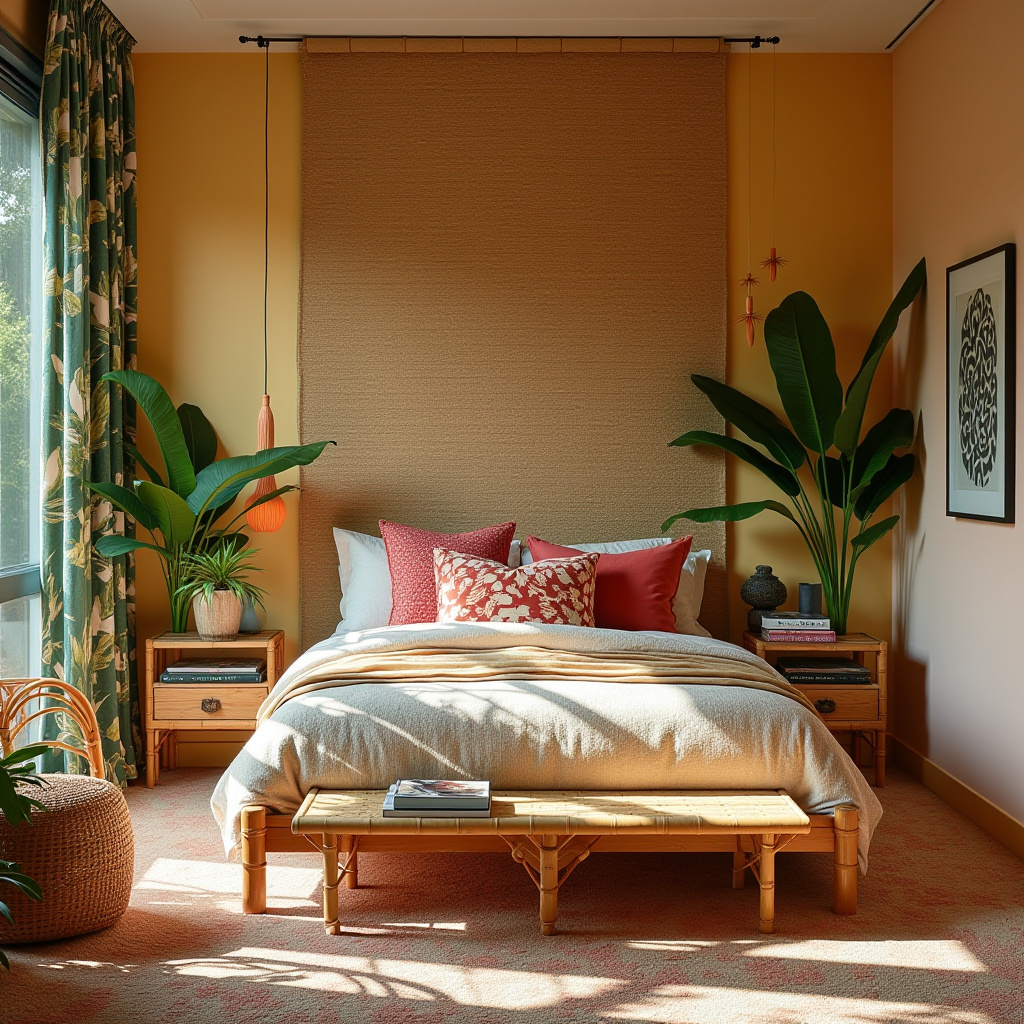 boho bedroom accent wall 22