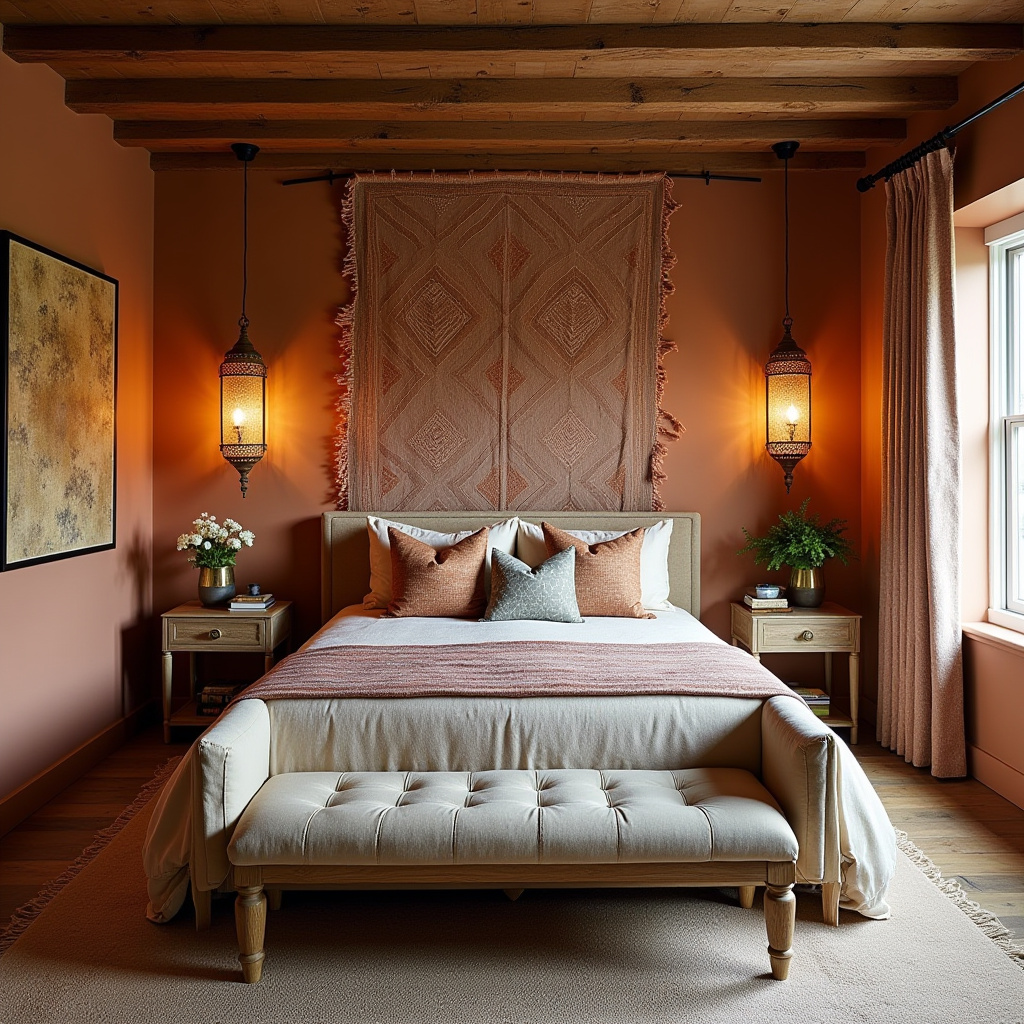 boho bedroom accent wall 3