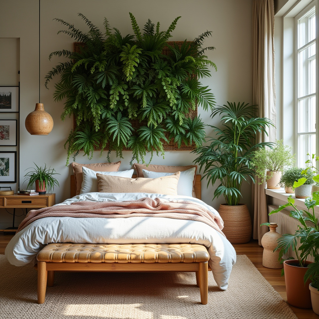 boho bedroom accent wall 31