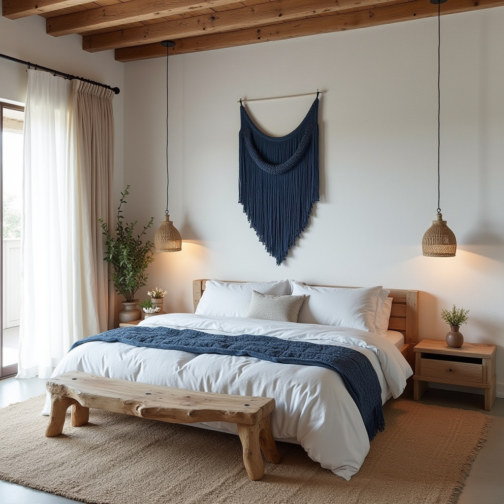 boho bedroom accent wall 7
