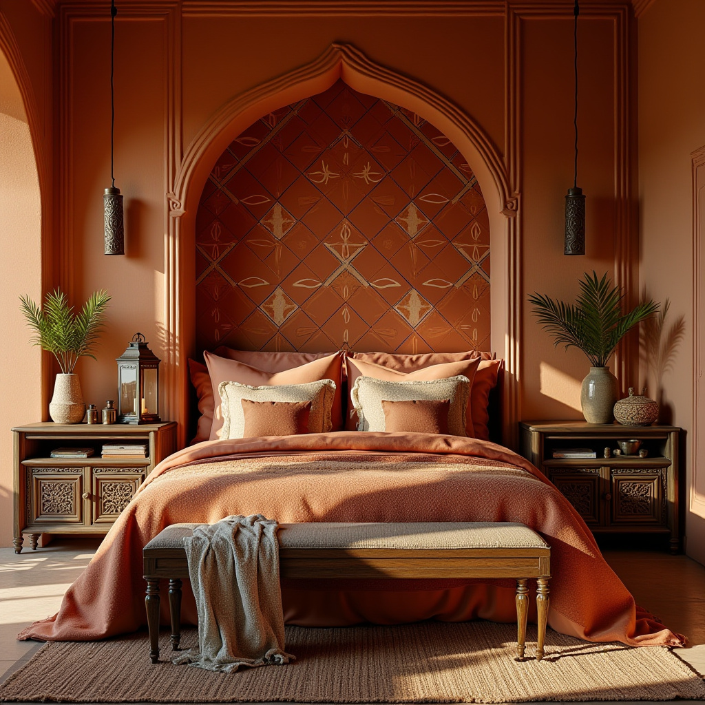 boho bedroom accent wall ideas 14