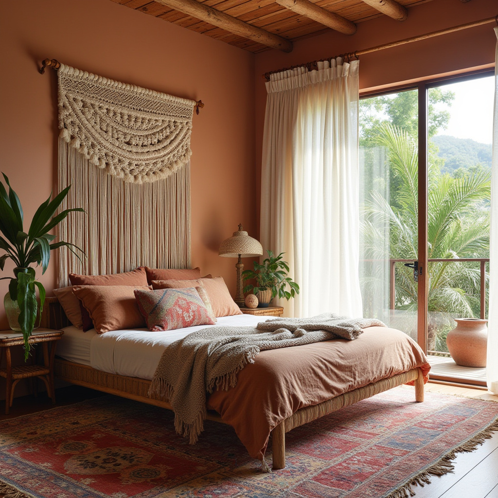 boho bedroom accent wall ideas 2