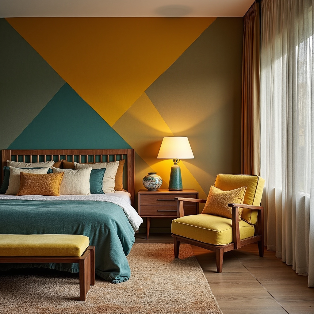 boho bedroom accent wall ideas 24