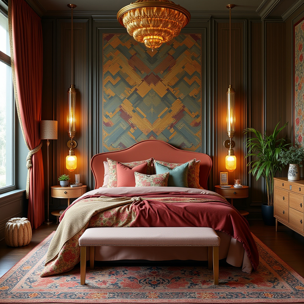 boho bedroom accent wall ideas 34