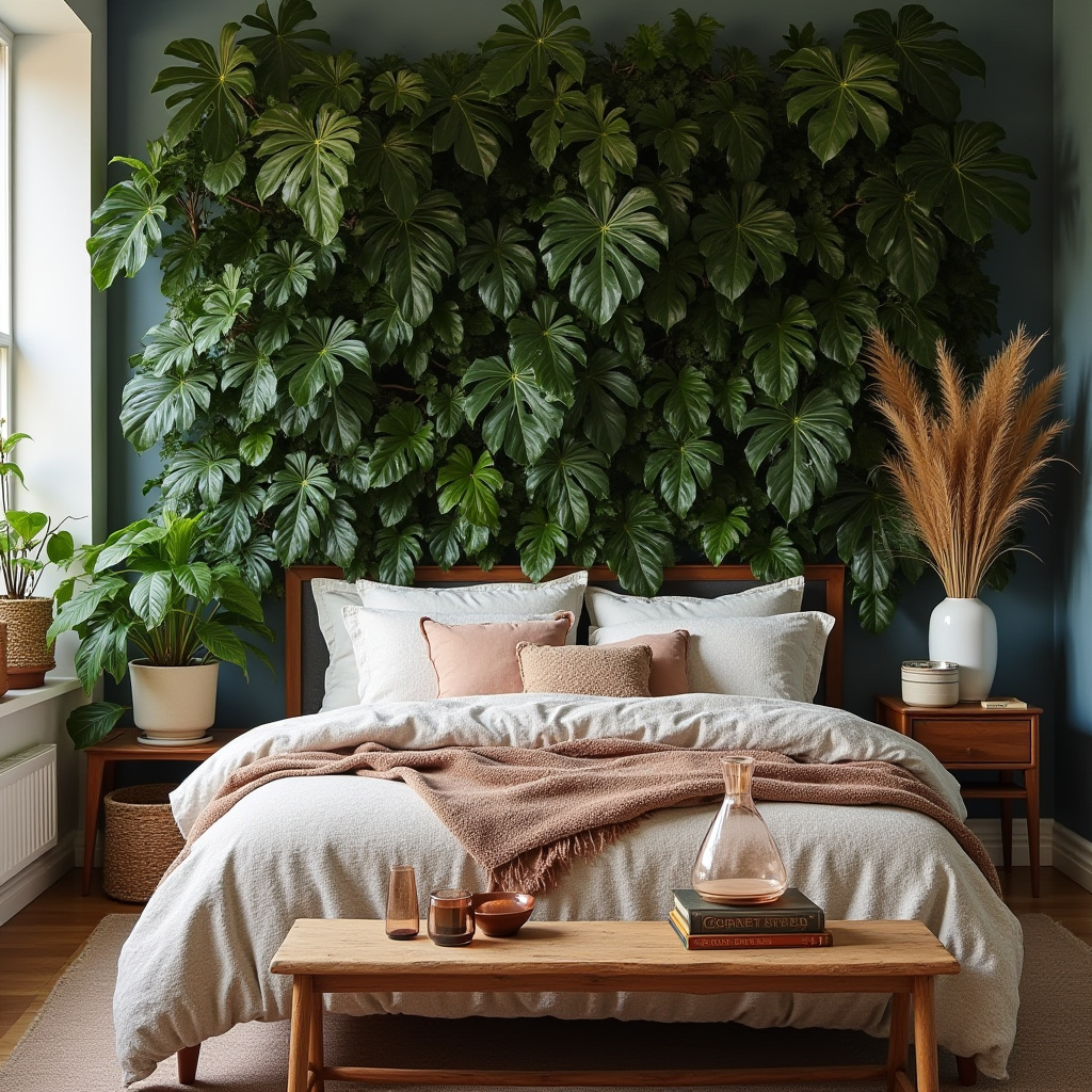 boho bedroom accent wall ideas 37