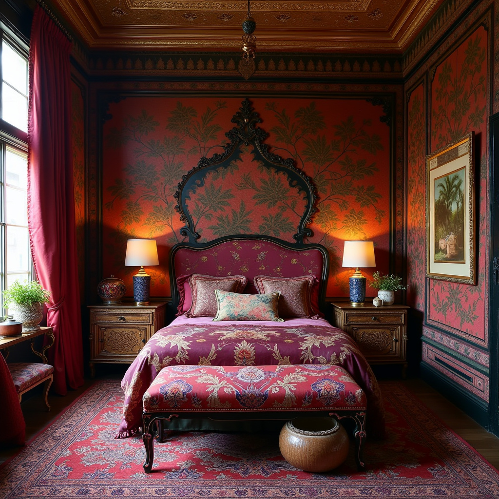 boho bedroom accent wall ideas 40